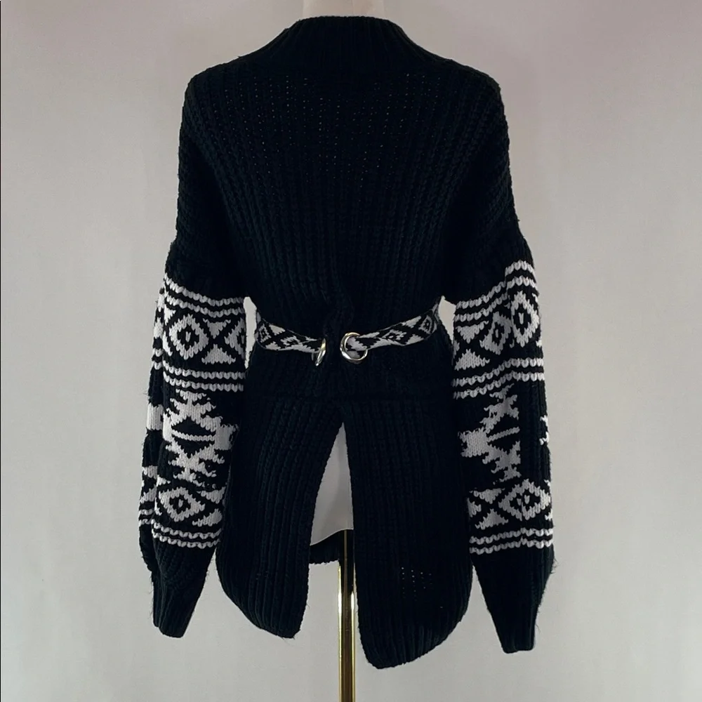 Sachin + Babi Black and White Turtleneck Sweater - Picture 7 of 12